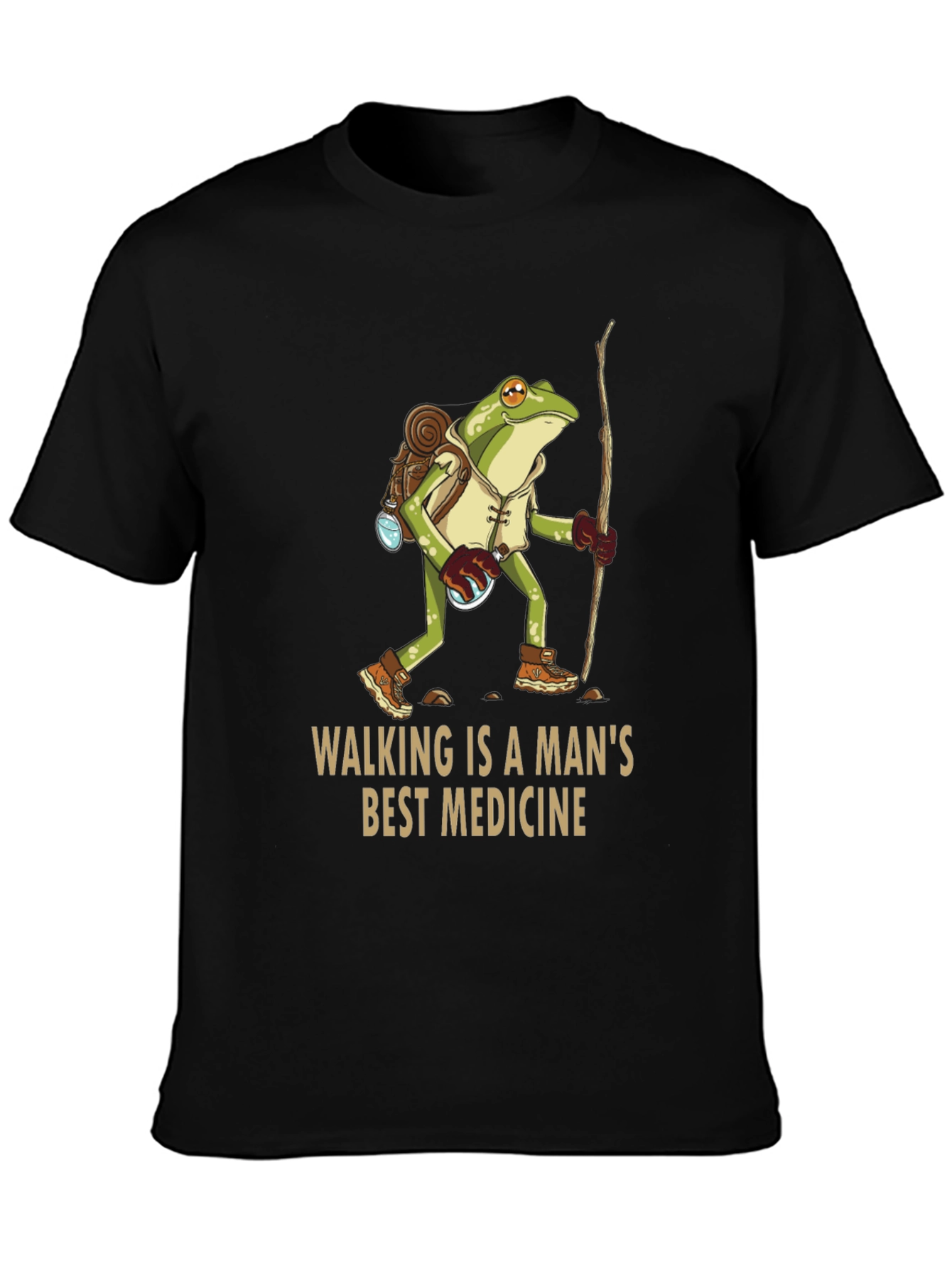 Walking Frog T-Shirt - A Mans Best Medicine