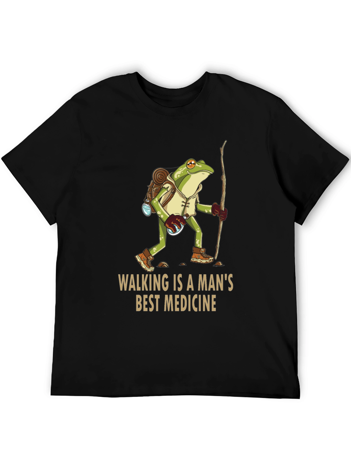 Walking Frog T-Shirt - A Mans Best Medicine