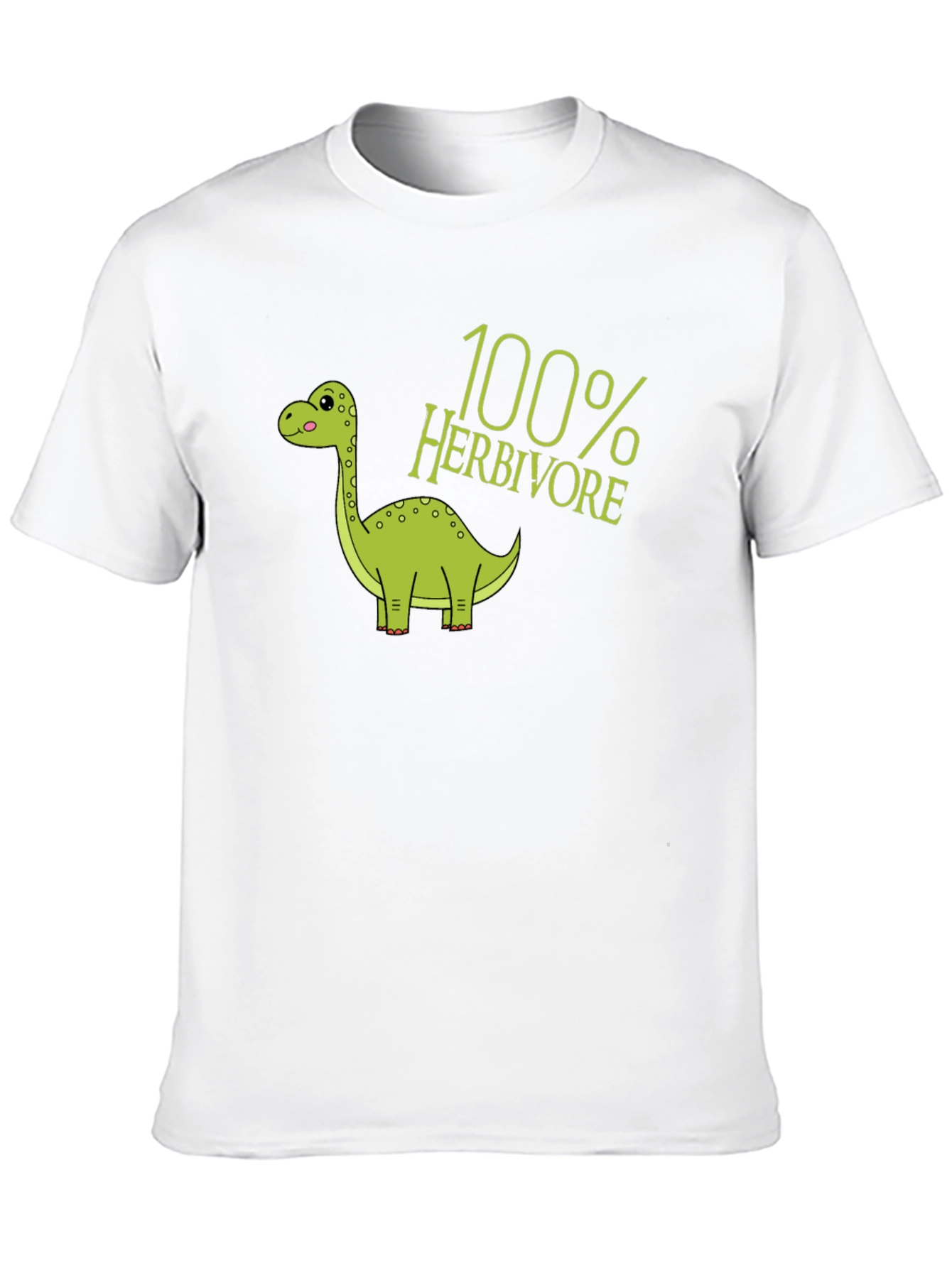 100% Herbivore Dinosaur Black T-Shirt