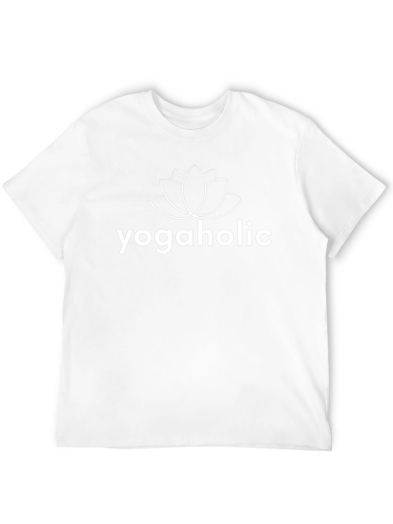 Yogaholic Black T-Shirt with Lotus Design