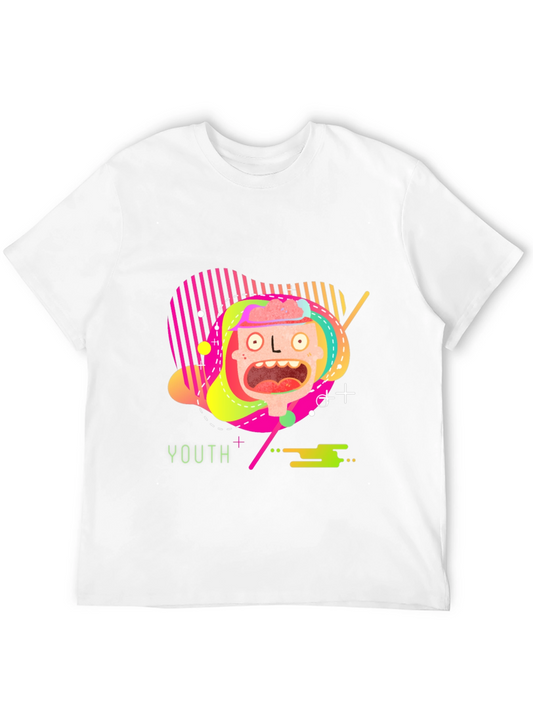 Youthful Graphic Tee - Abstract Neon Design