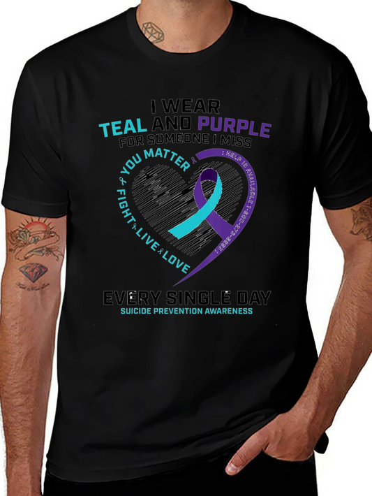 Teal & Purple Suicide Prevention Awareness T-Shirt