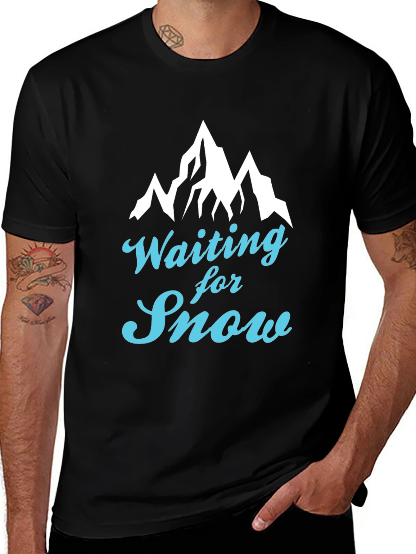 Waiting for Snow Graphic Tee - Mountain Design