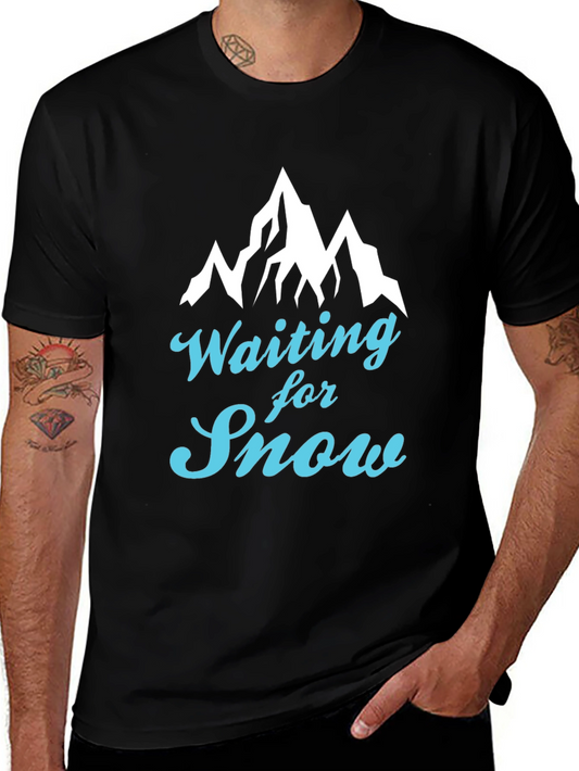 Waiting for Snow Graphic Tee - Mountain Design