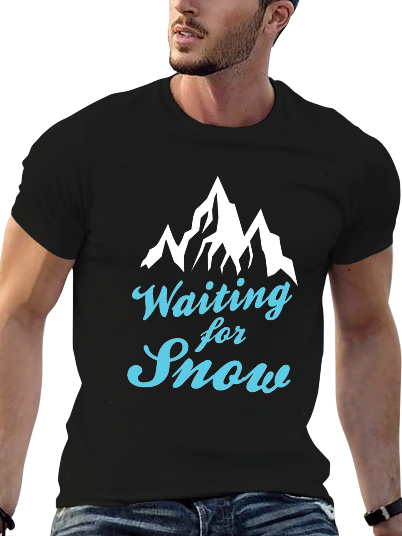 Waiting for Snow Graphic Tee - Mountain Design