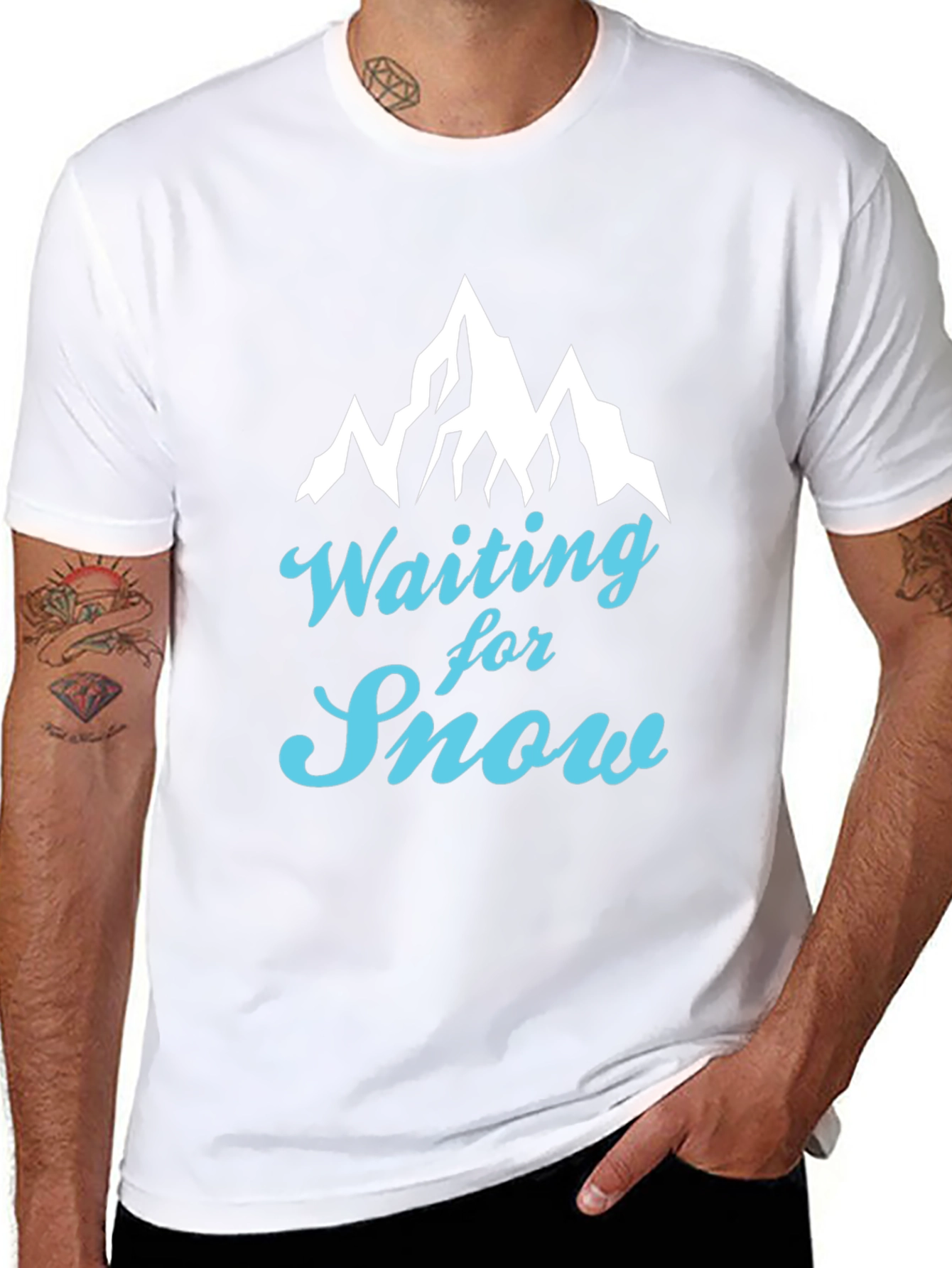 Waiting for Snow Graphic Tee - Mountain Design