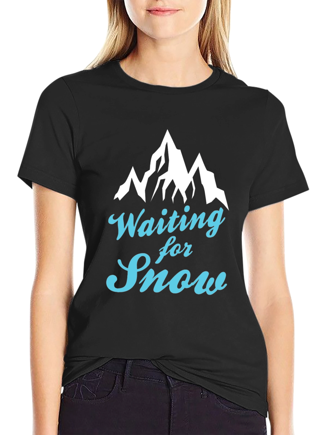 Waiting for Snow Graphic Tee - Mountain Design