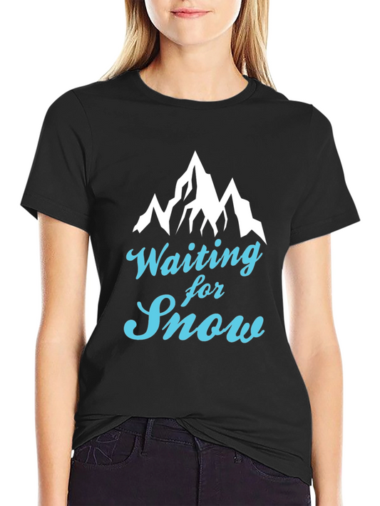 Waiting for Snow Graphic Tee - Mountain Design