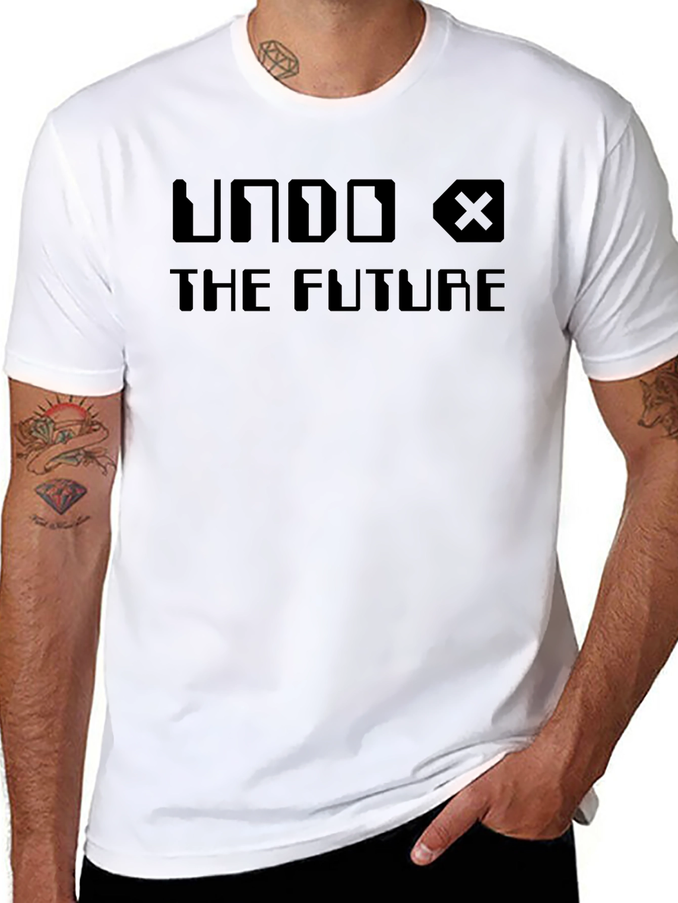 Undo The Future Black Graphic T-Shirt