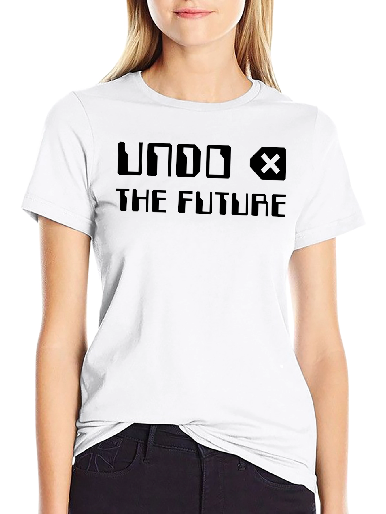 Undo The Future Black Graphic T-Shirt