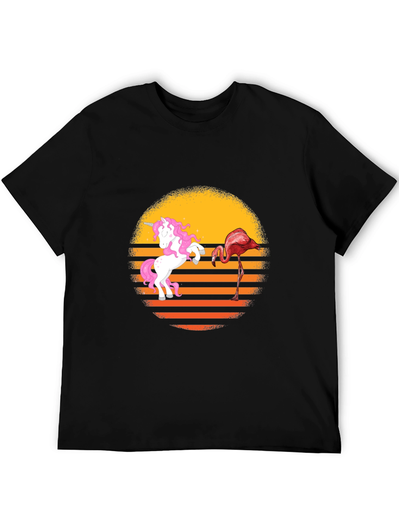 Unicorn & Flamingo Sunset Graphic Tee