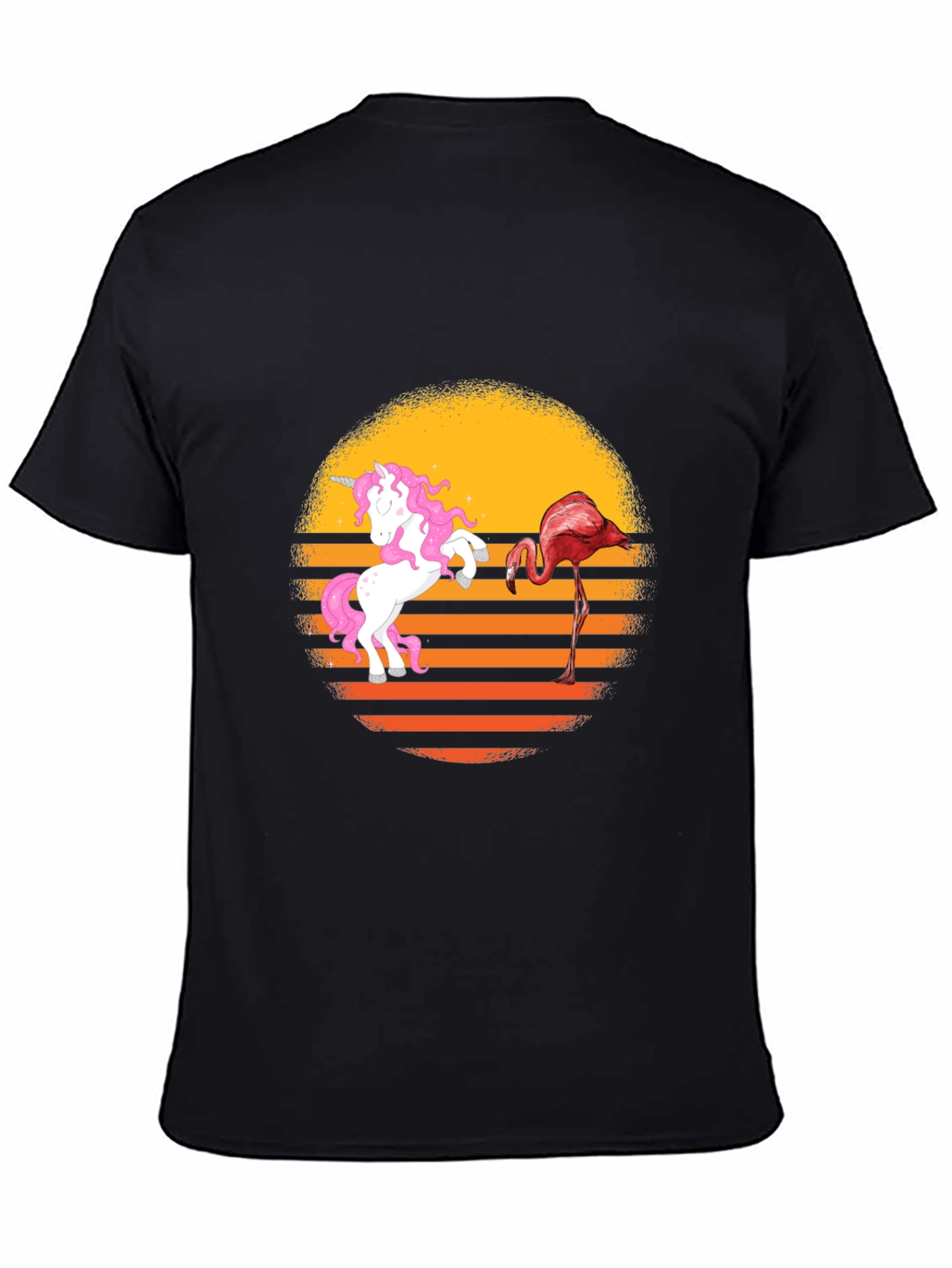 Unicorn & Flamingo Sunset Graphic Tee