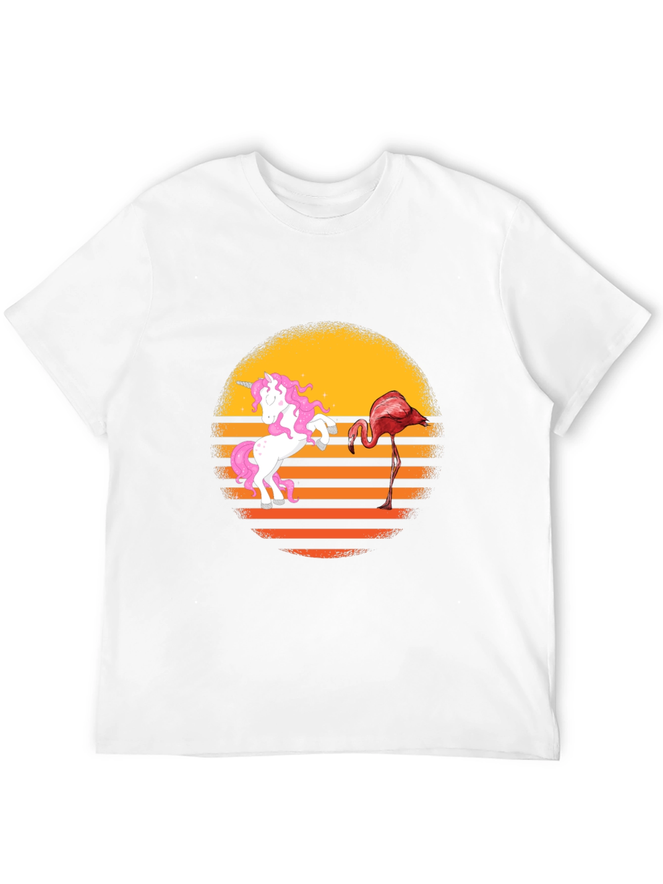 Unicorn & Flamingo Sunset Graphic Tee