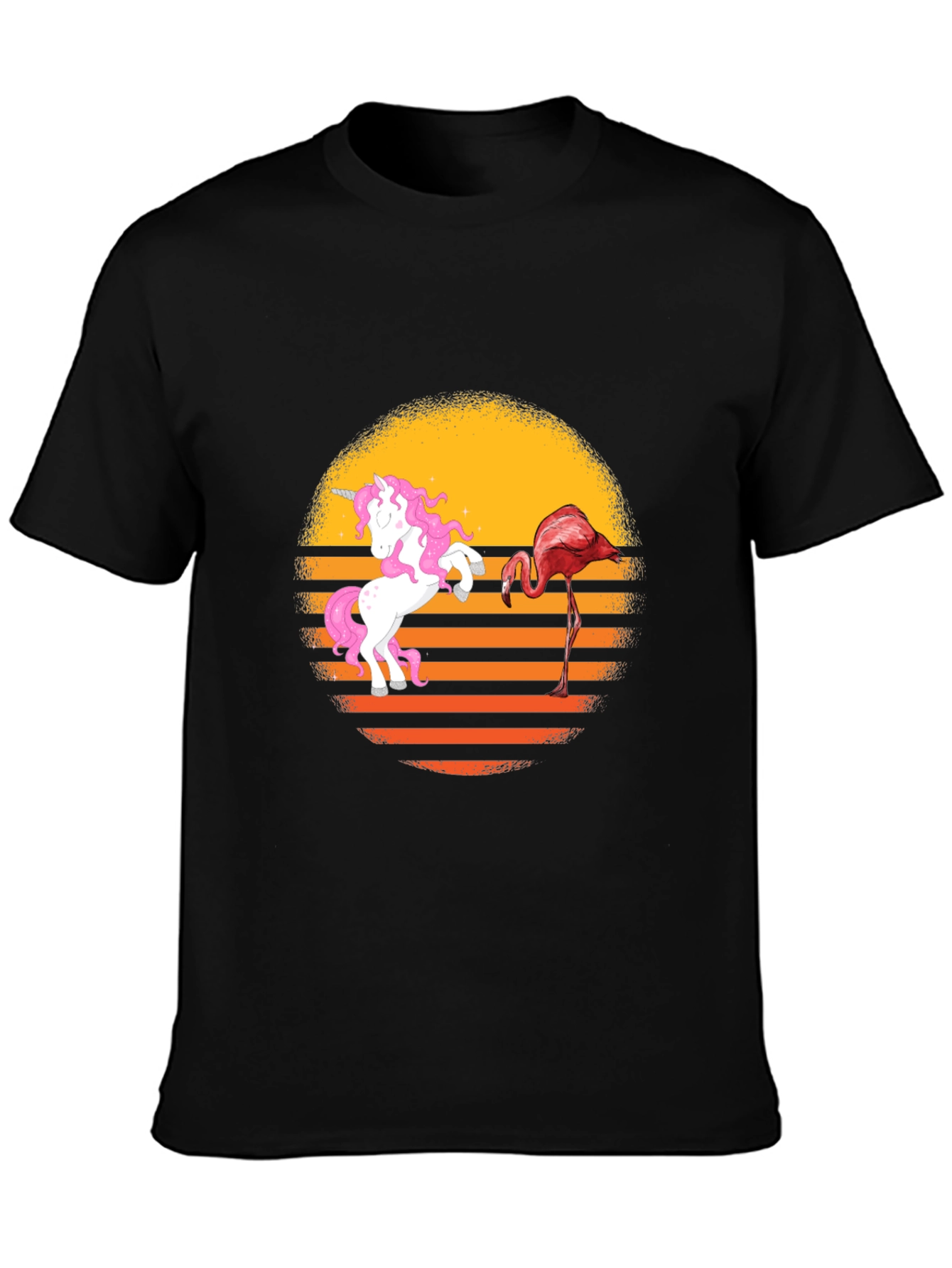 Unicorn & Flamingo Sunset Graphic Tee
