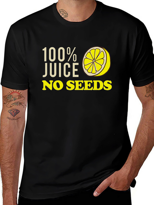 100% Juice No Seeds Graphic Tee - Black