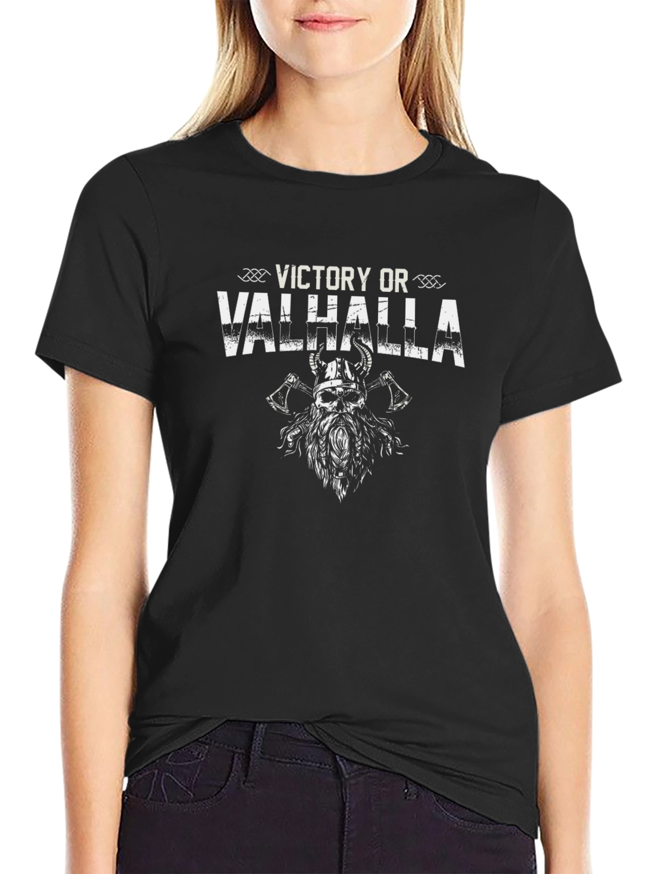 Victory or Valhalla Viking Graphic Tee