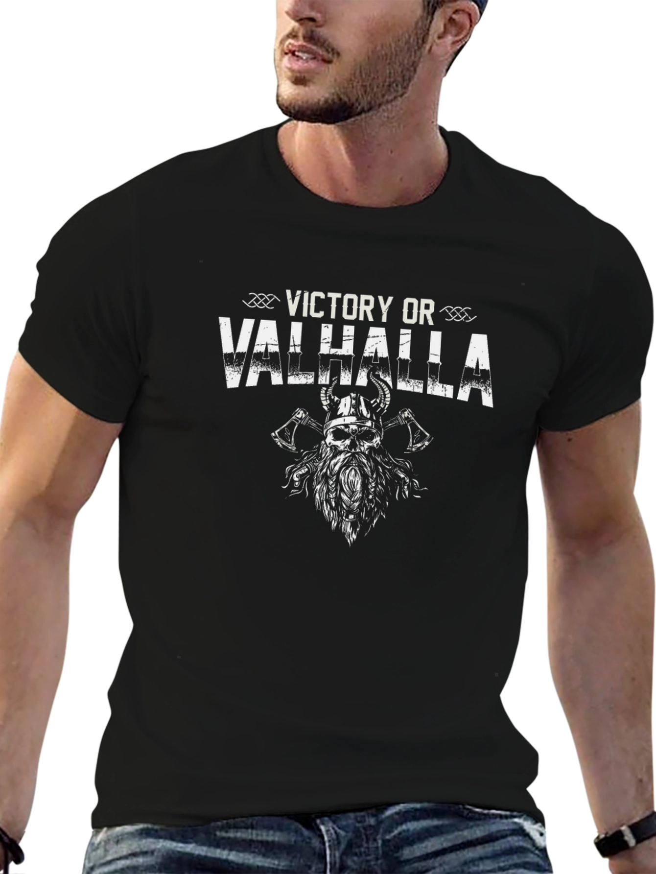 Victory or Valhalla Viking Graphic Tee
