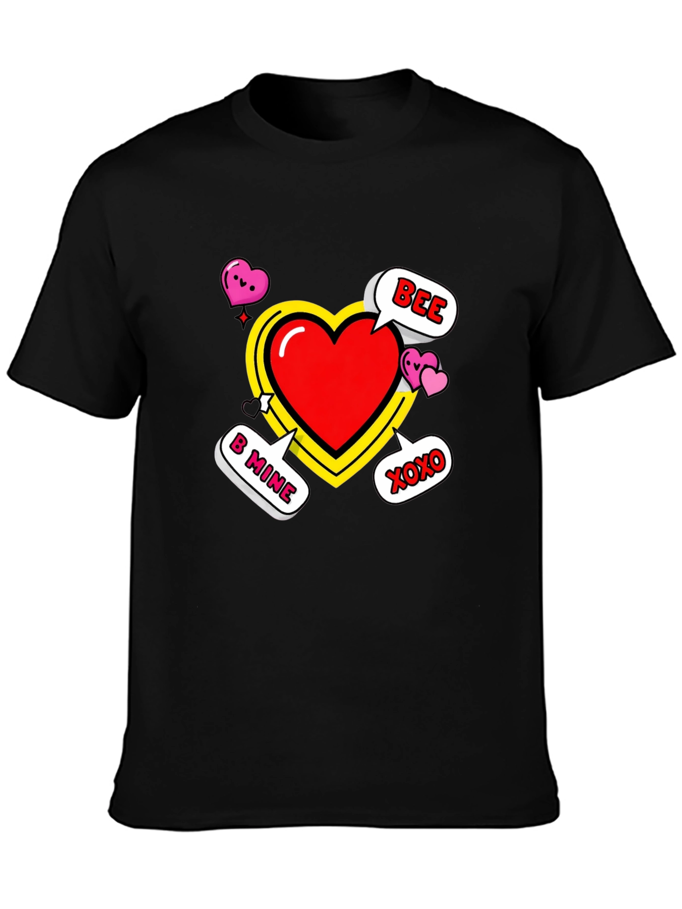 Valentines Day Heart T-Shirt - B Mine Bee XOXO!