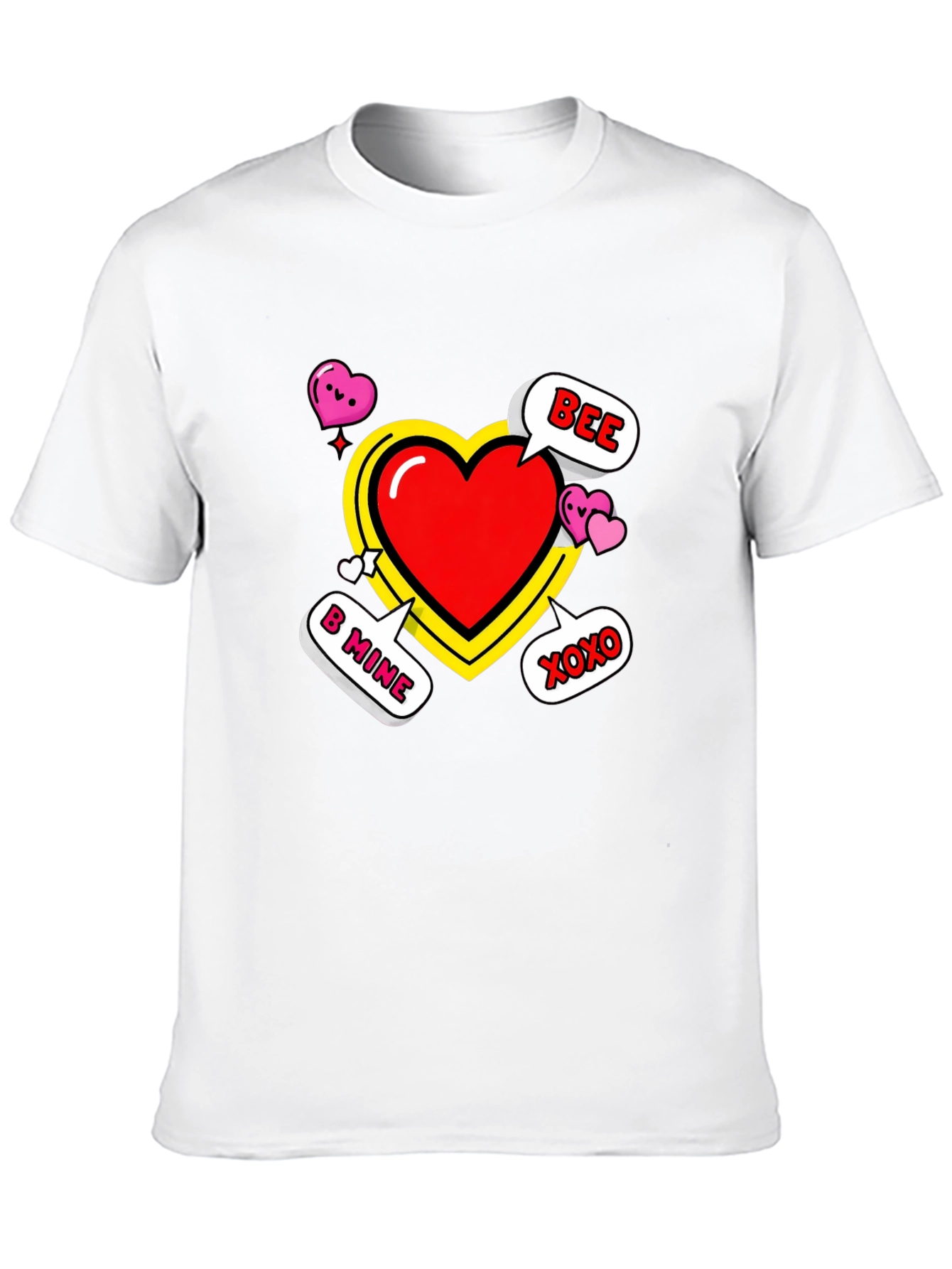 Valentines Day Heart T-Shirt - B Mine Bee XOXO!