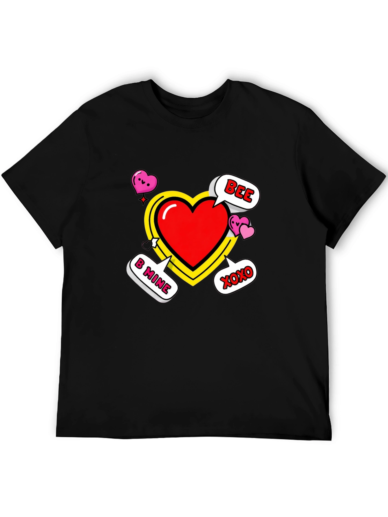 Valentines Day Heart T-Shirt - B Mine Bee XOXO!