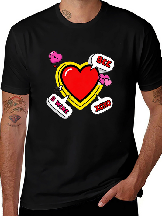 Valentines Day Heart T-Shirt - B Mine Bee XOXO!