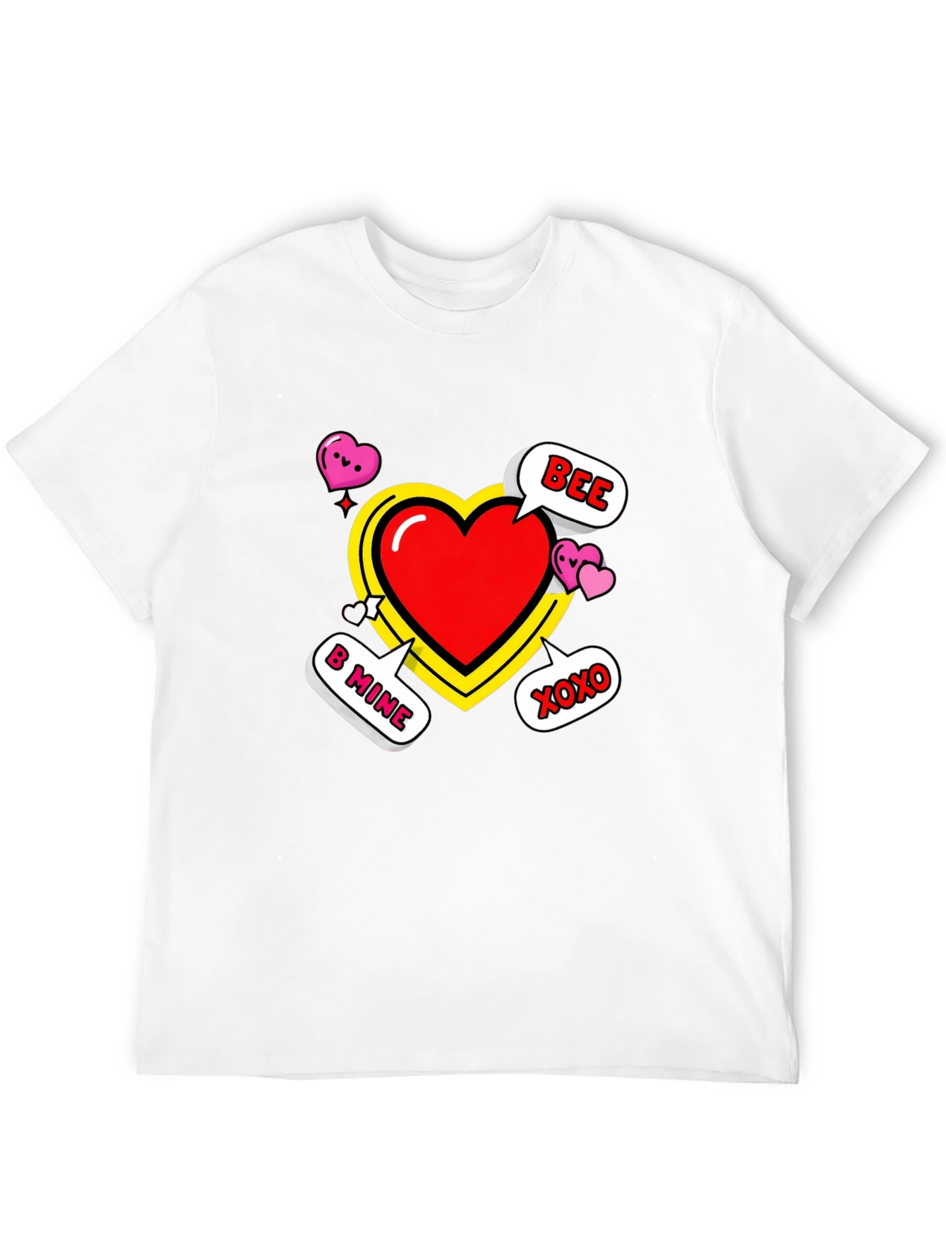 Valentines Day Heart T-Shirt - B Mine Bee XOXO!