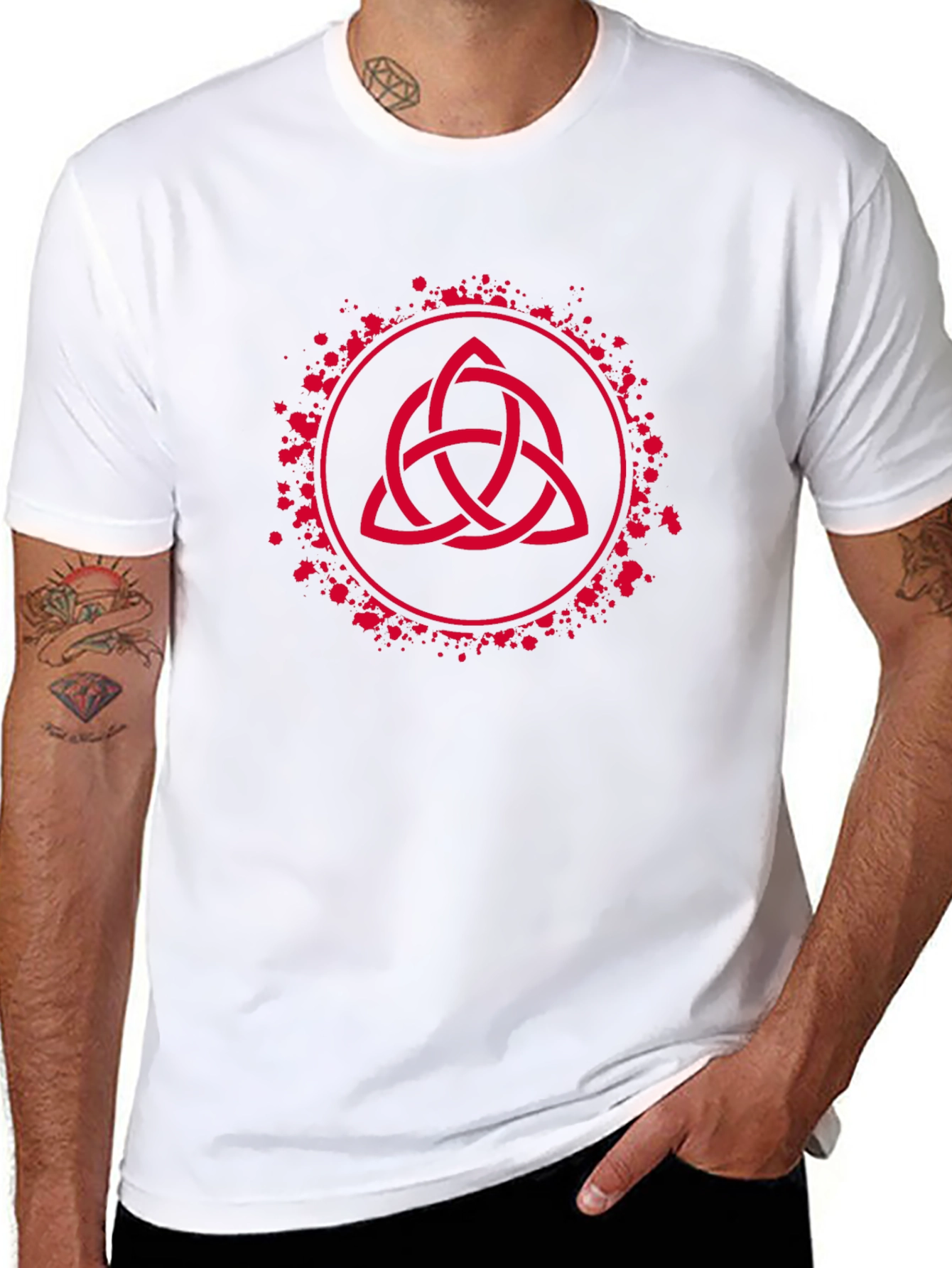 Triquetra Knot Graphic Tee - Celtic Trinity Symbol Shirt