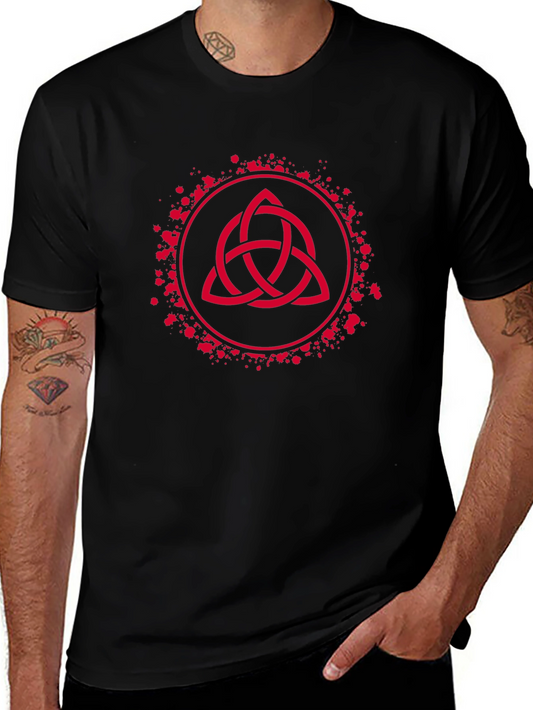 Triquetra Knot Graphic Tee - Celtic Trinity Symbol Shirt