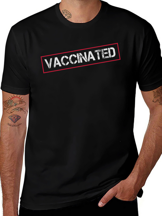 Vaccinated Black T-Shirt