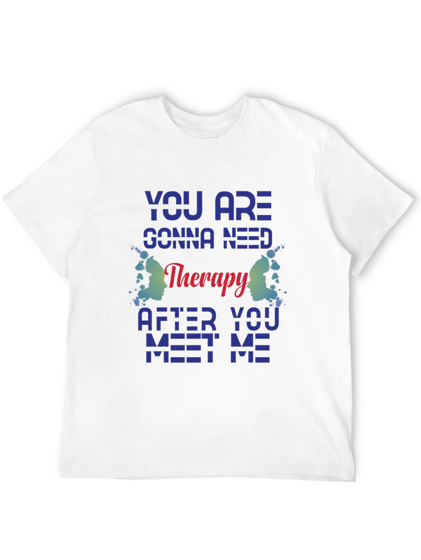 Therapy Quote Graphic Tee - Black Unisex