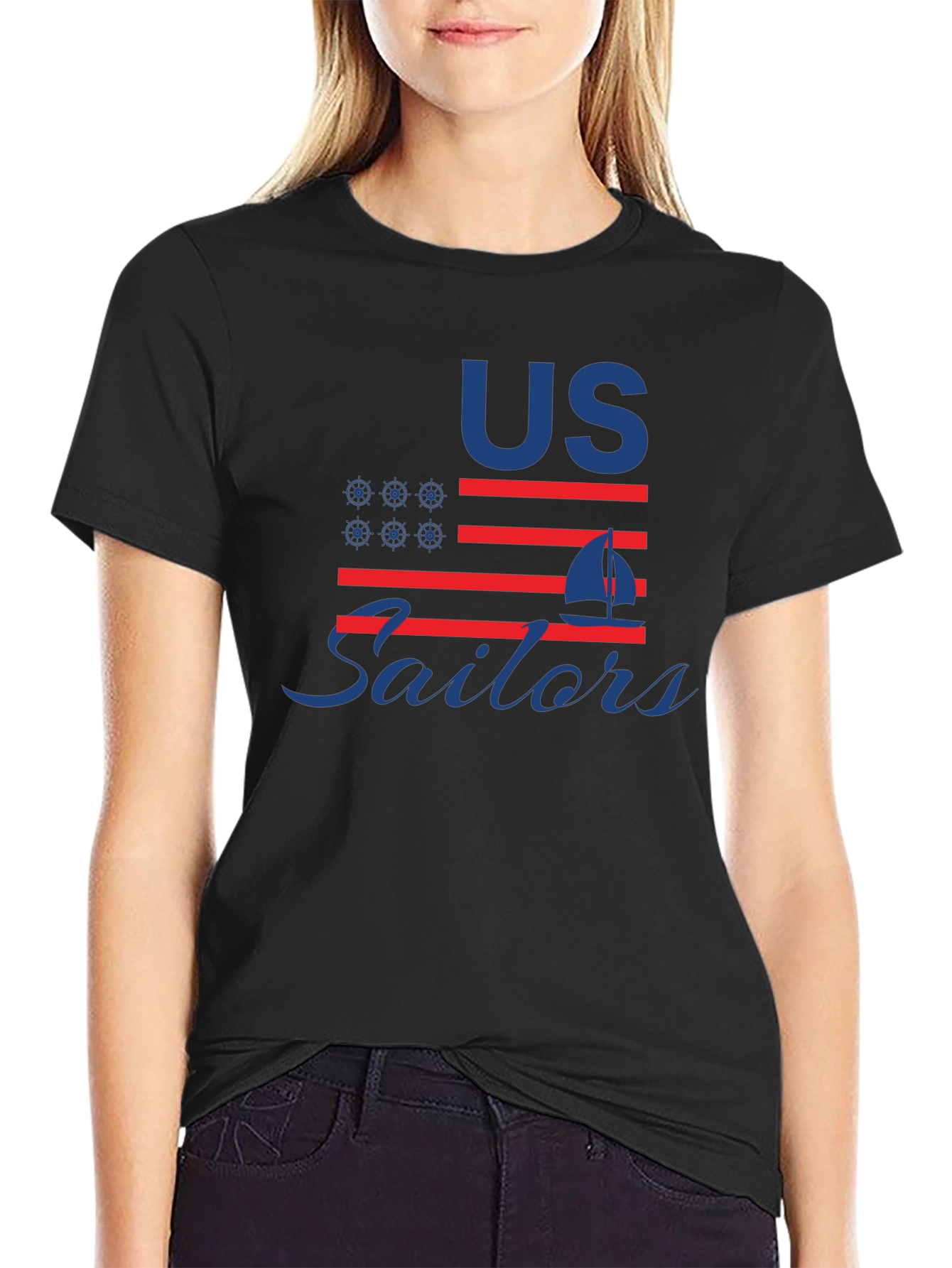 US Sailors American Flag Graphic T-Shirt