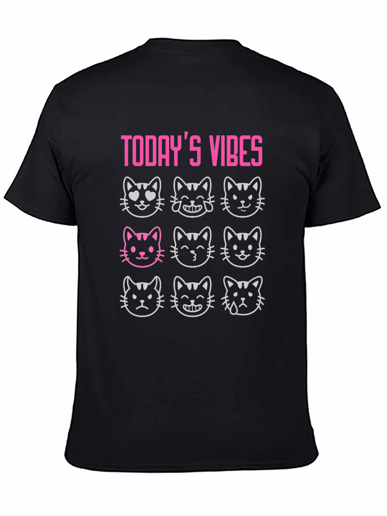 Todays Vibes T-Shirt: Cat Emoji Moods