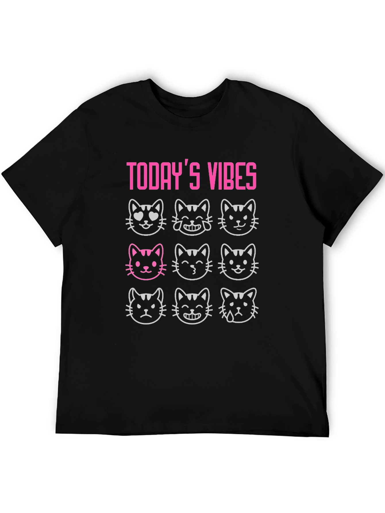 Todays Vibes T-Shirt: Cat Emoji Moods