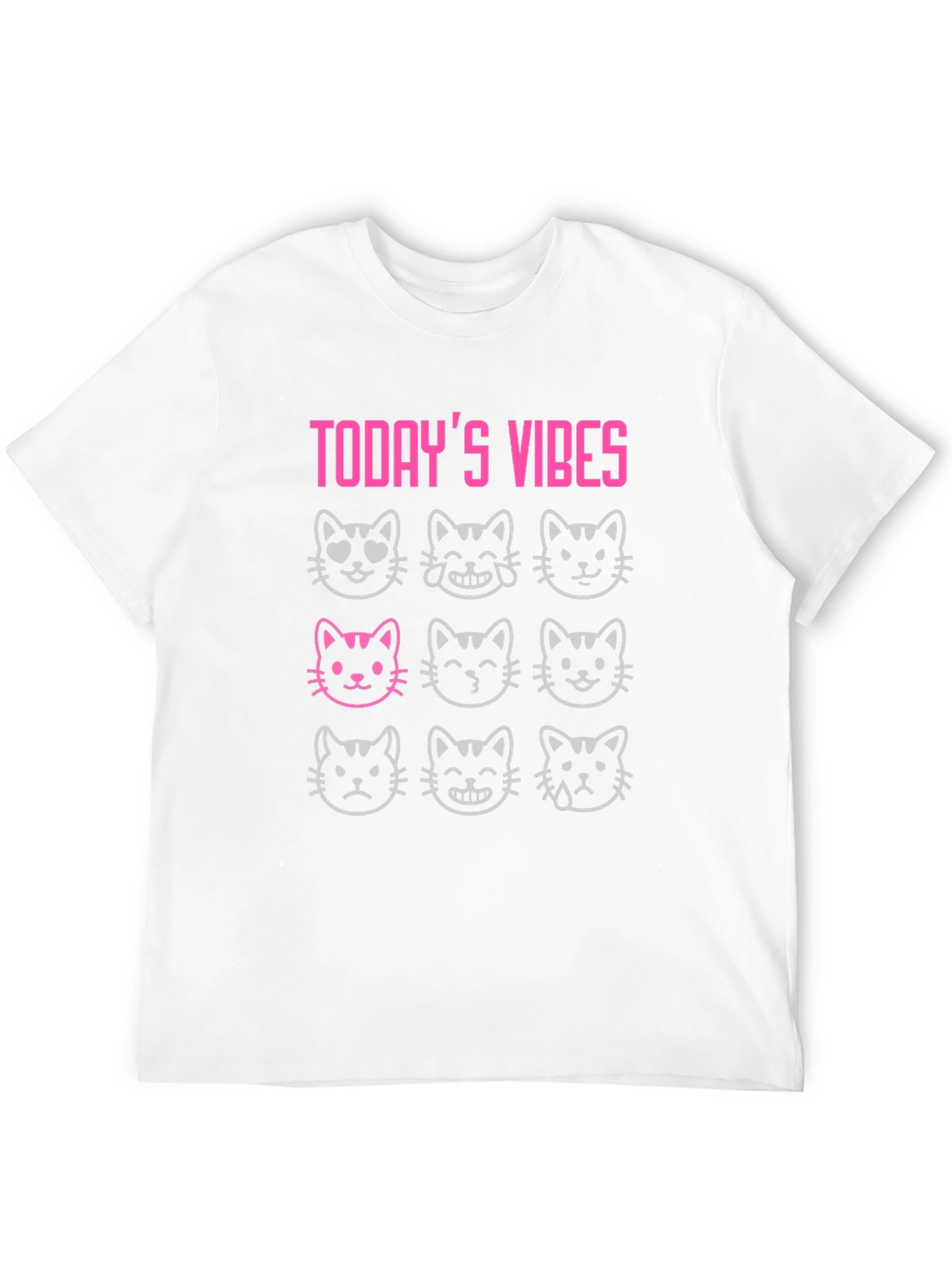 Todays Vibes T-Shirt: Cat Emoji Moods