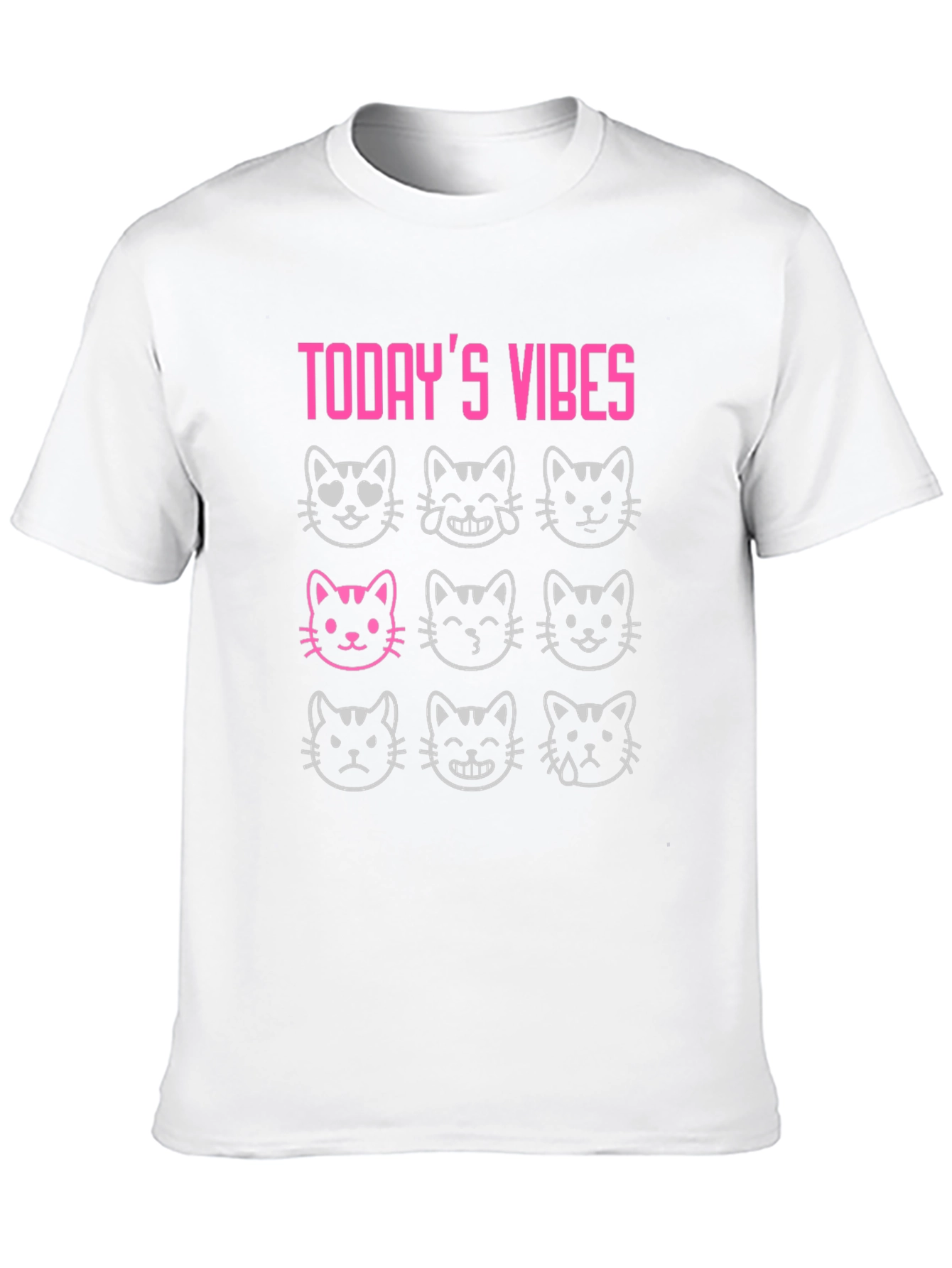 Todays Vibes T-Shirt: Cat Emoji Moods
