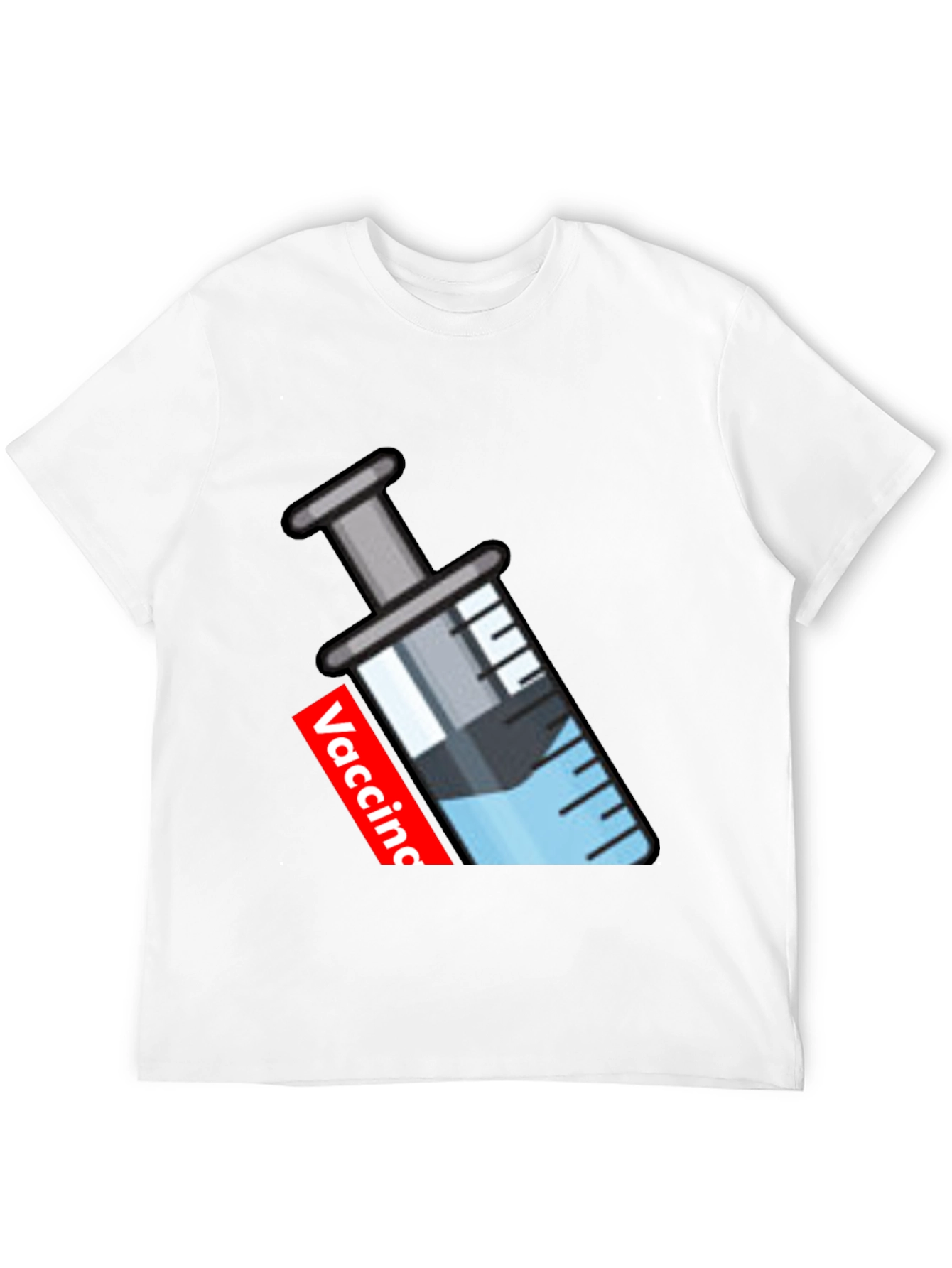 Vaccine Syringe Graphic T-Shirt - Black