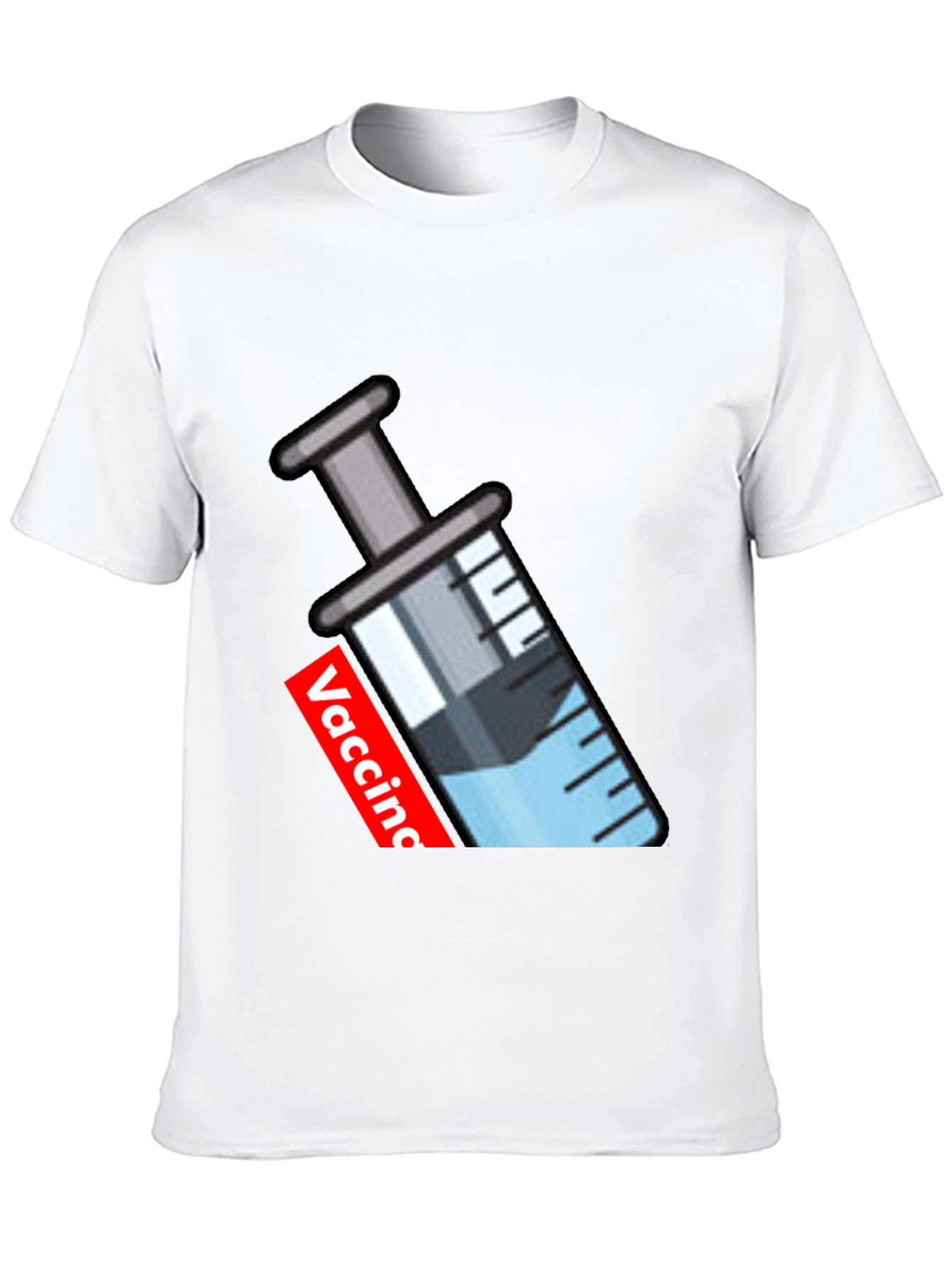 Vaccine Syringe Graphic T-Shirt - Black