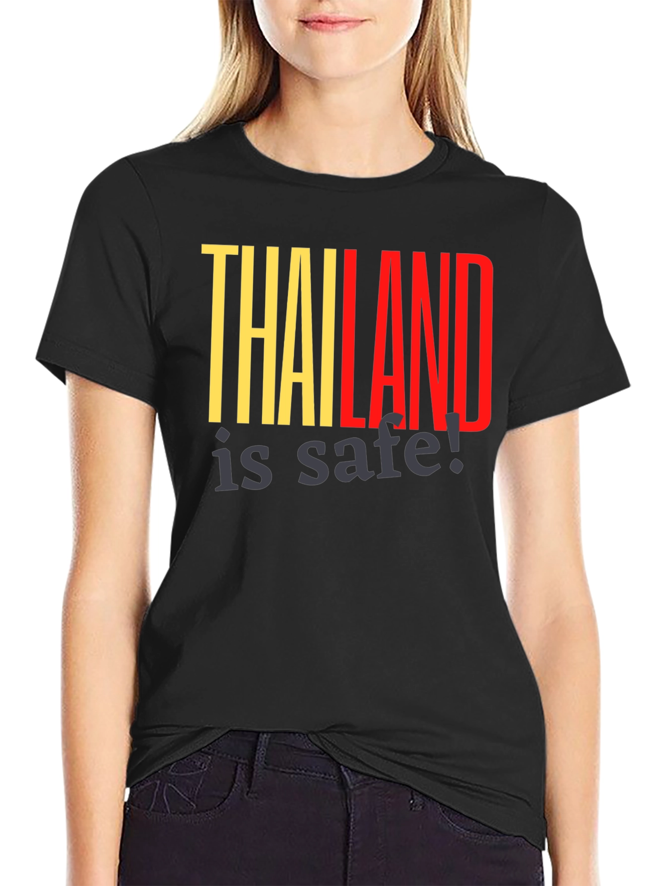 Thailand is Safe! Black T-Shirt