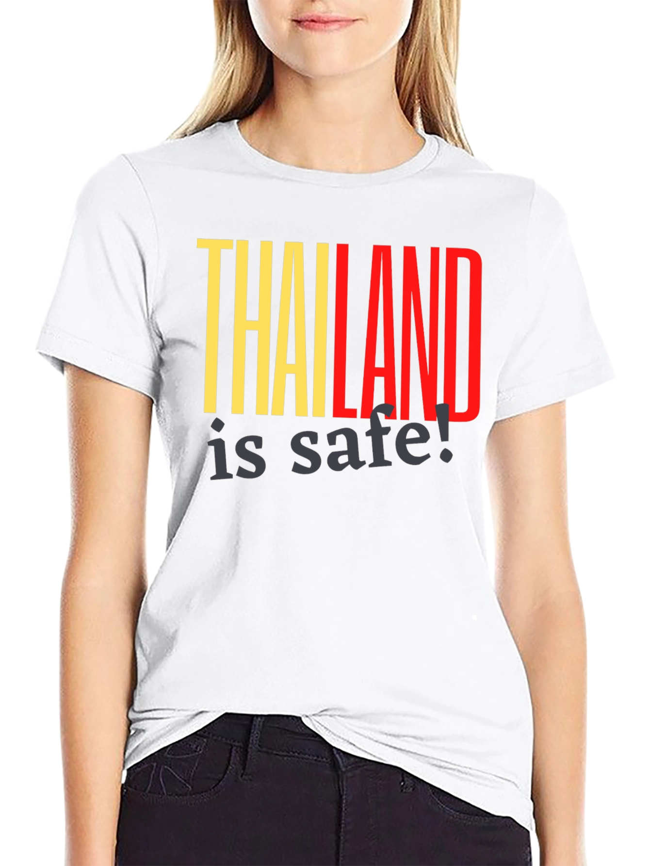 Thailand is Safe! Black T-Shirt