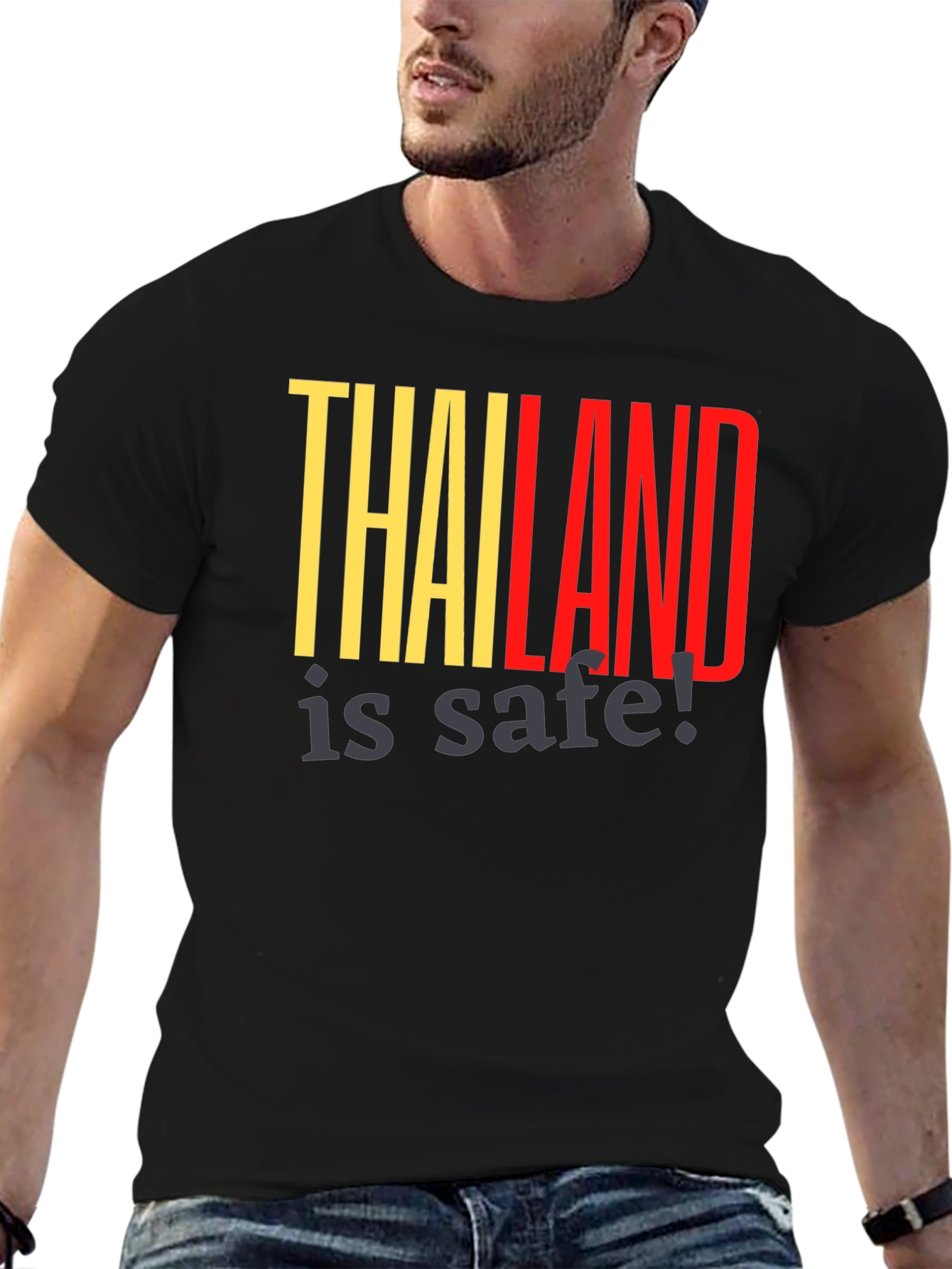 Thailand is Safe! Black T-Shirt