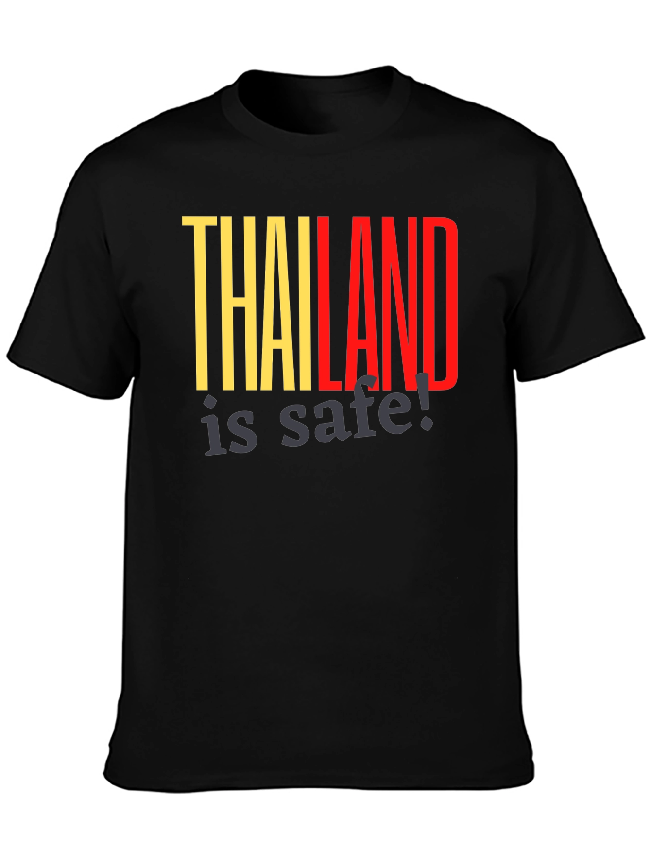 Thailand is Safe! Black T-Shirt