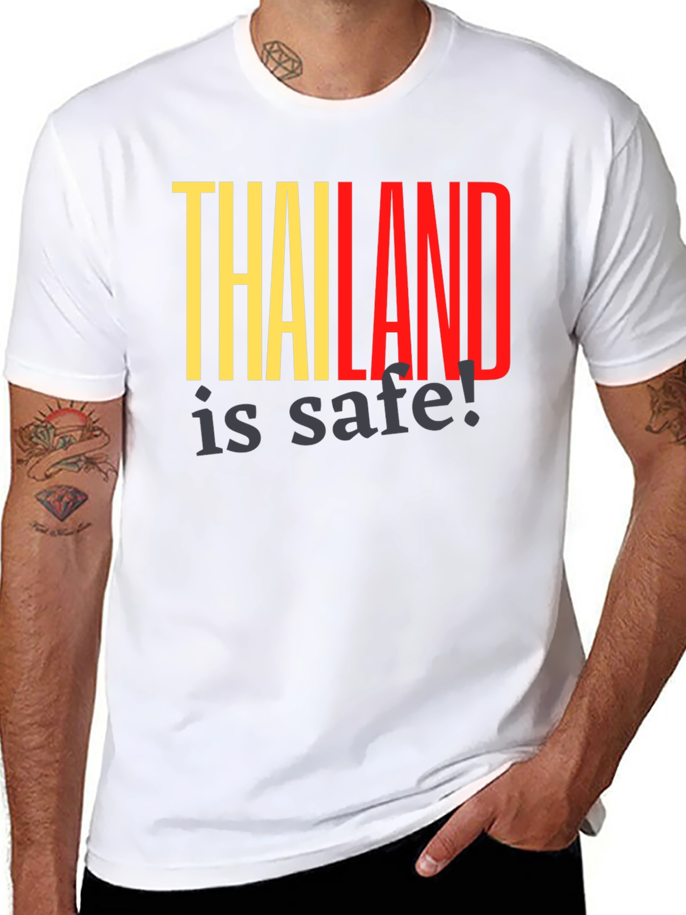 Thailand is Safe! Black T-Shirt