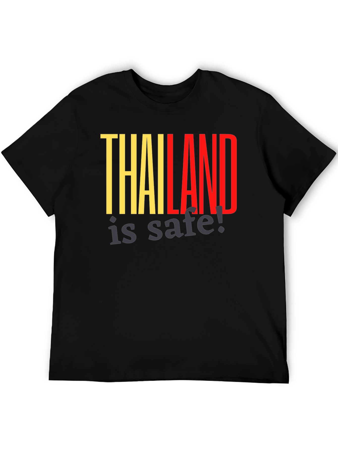 Thailand is Safe! Black T-Shirt