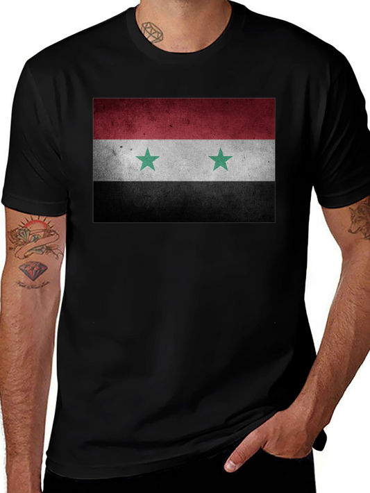 Syria Flag T-Shirt - Vintage Style Patriotic Tee