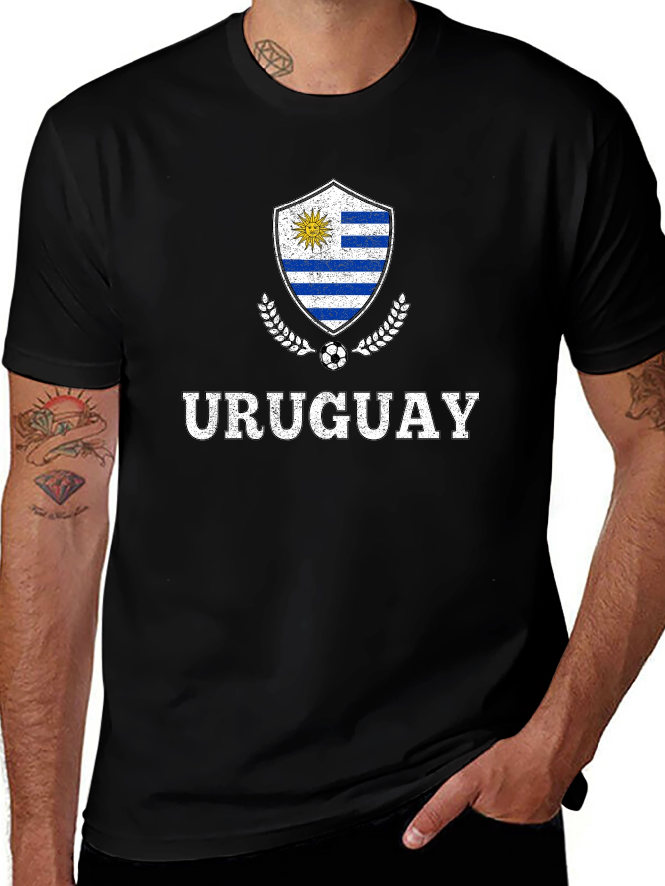 Uruguay Soccer Fan T-Shirt Black