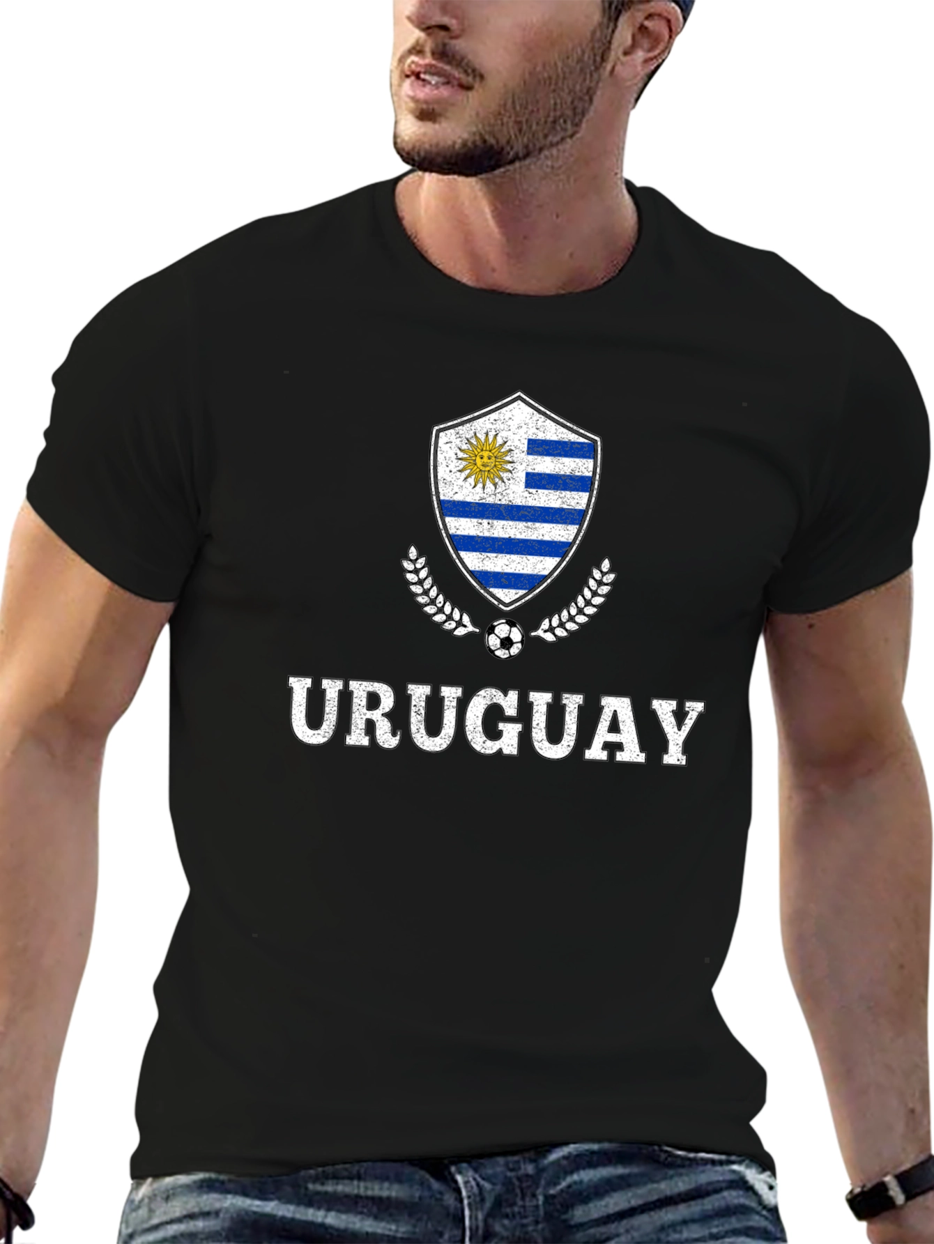 Uruguay Soccer Fan T-Shirt Black