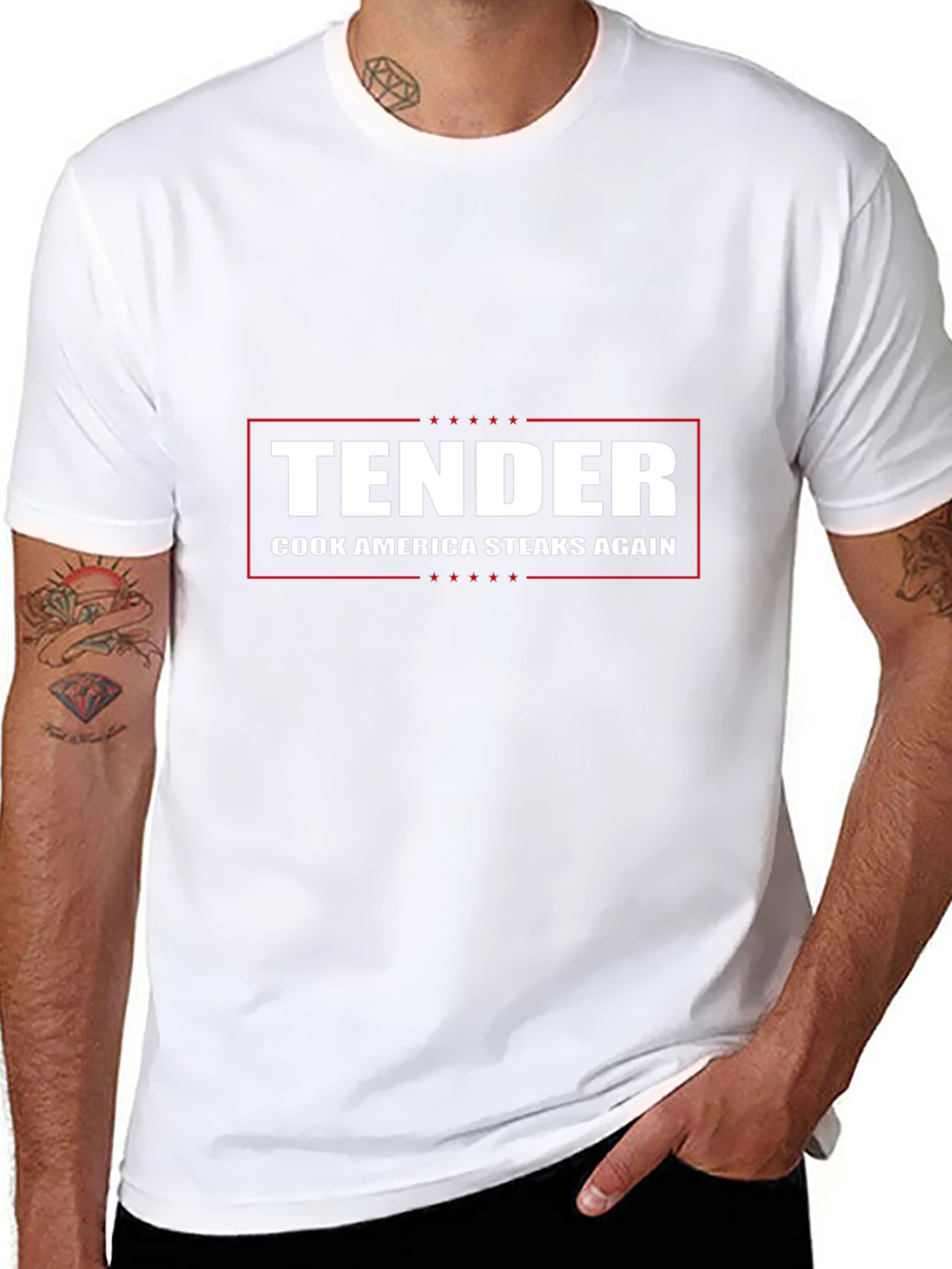 Tender Cook America Steaks Again Graphic T-Shirt