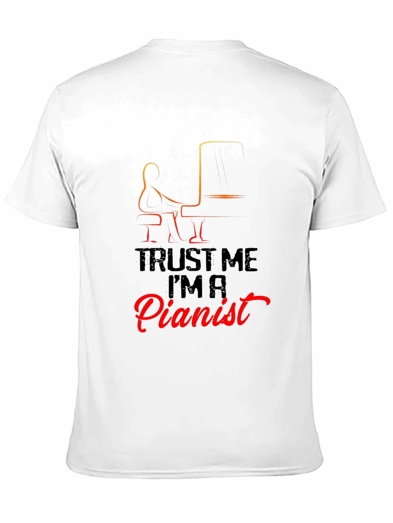 Trust Me Im a Pianist Black T-Shirt