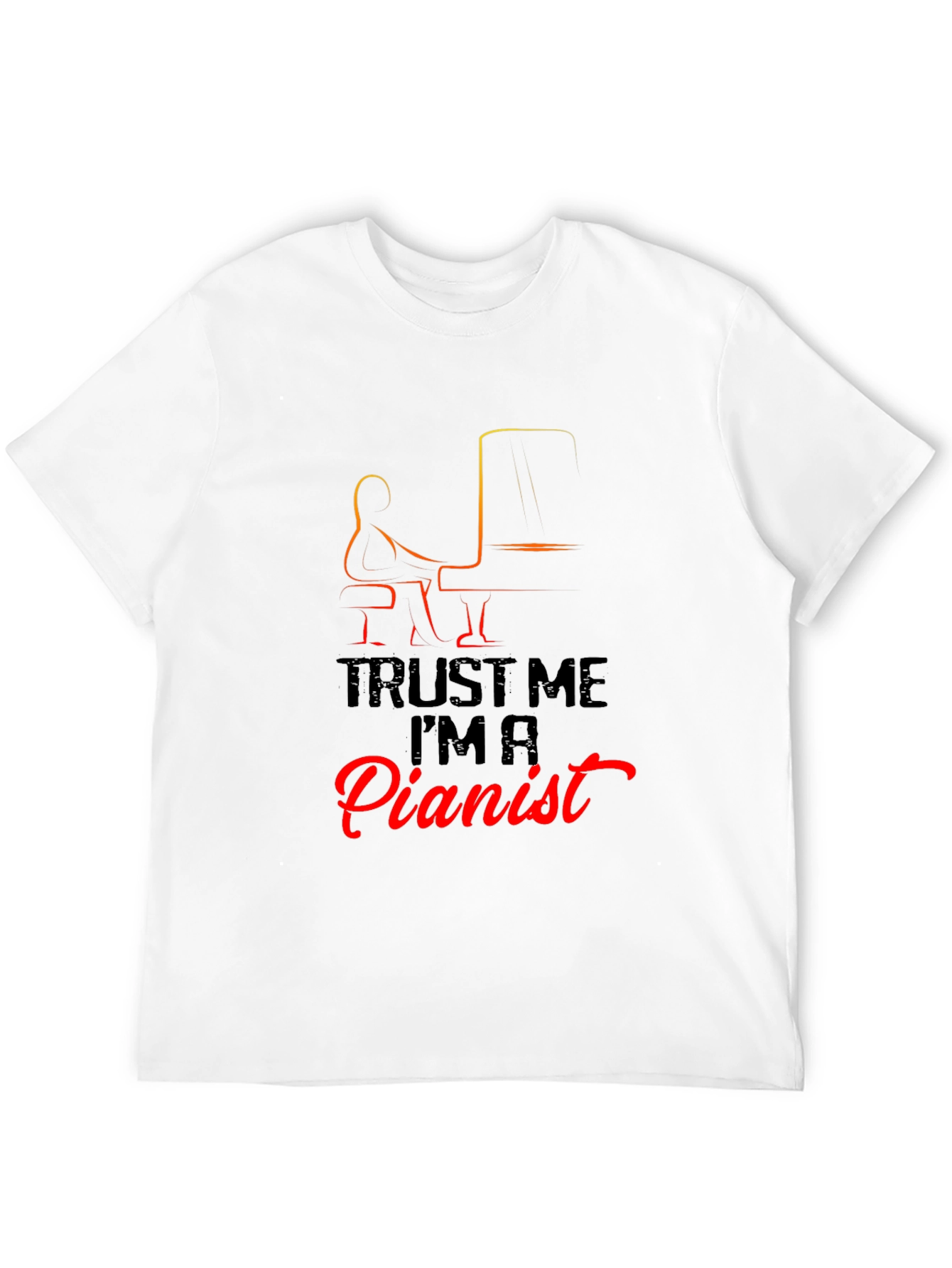 Trust Me Im a Pianist Black T-Shirt