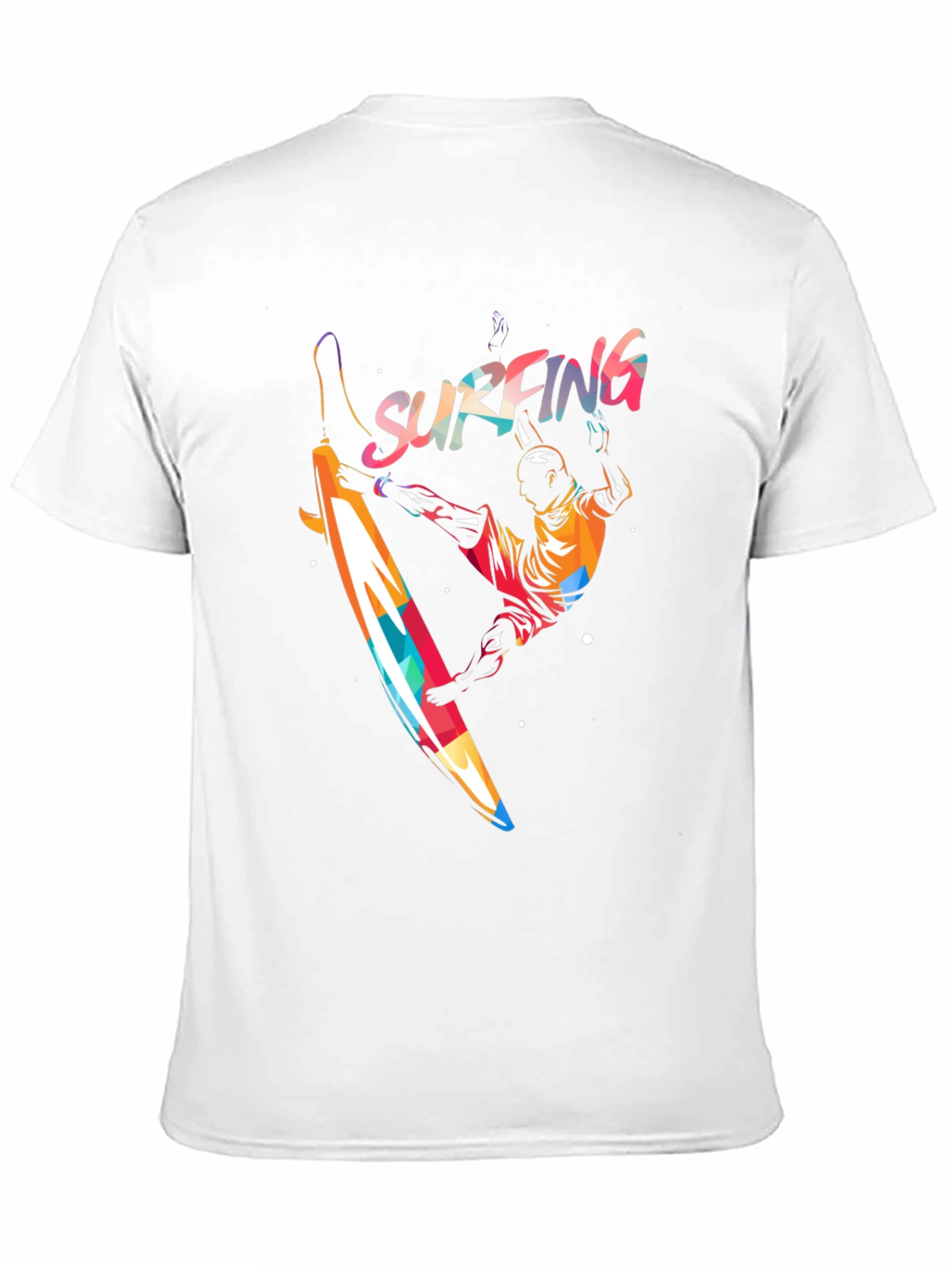 Surfing Graphic Print T-Shirt - Mens Black Tee